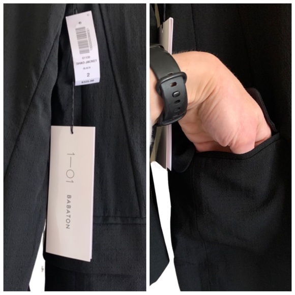 NWT Aritzia Babaton Black Wool Blend 1-01 Shao Jacket Blazer Size 2 - Picture 9 of 16
